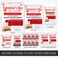valentines day brunch fundraiser flyer ticket